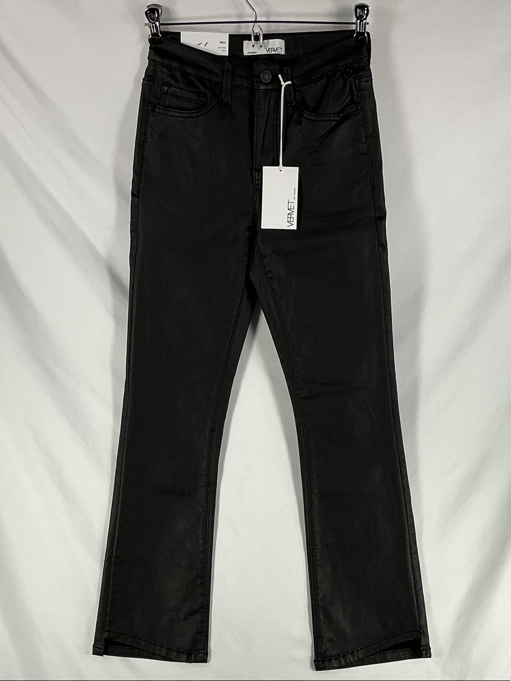 Vervet Moda Black High Rise Flare Straight Jeans 24